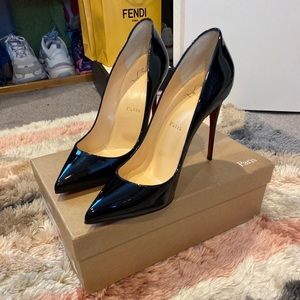 Christian Louboutin black Pigalle paten leathe38/8
